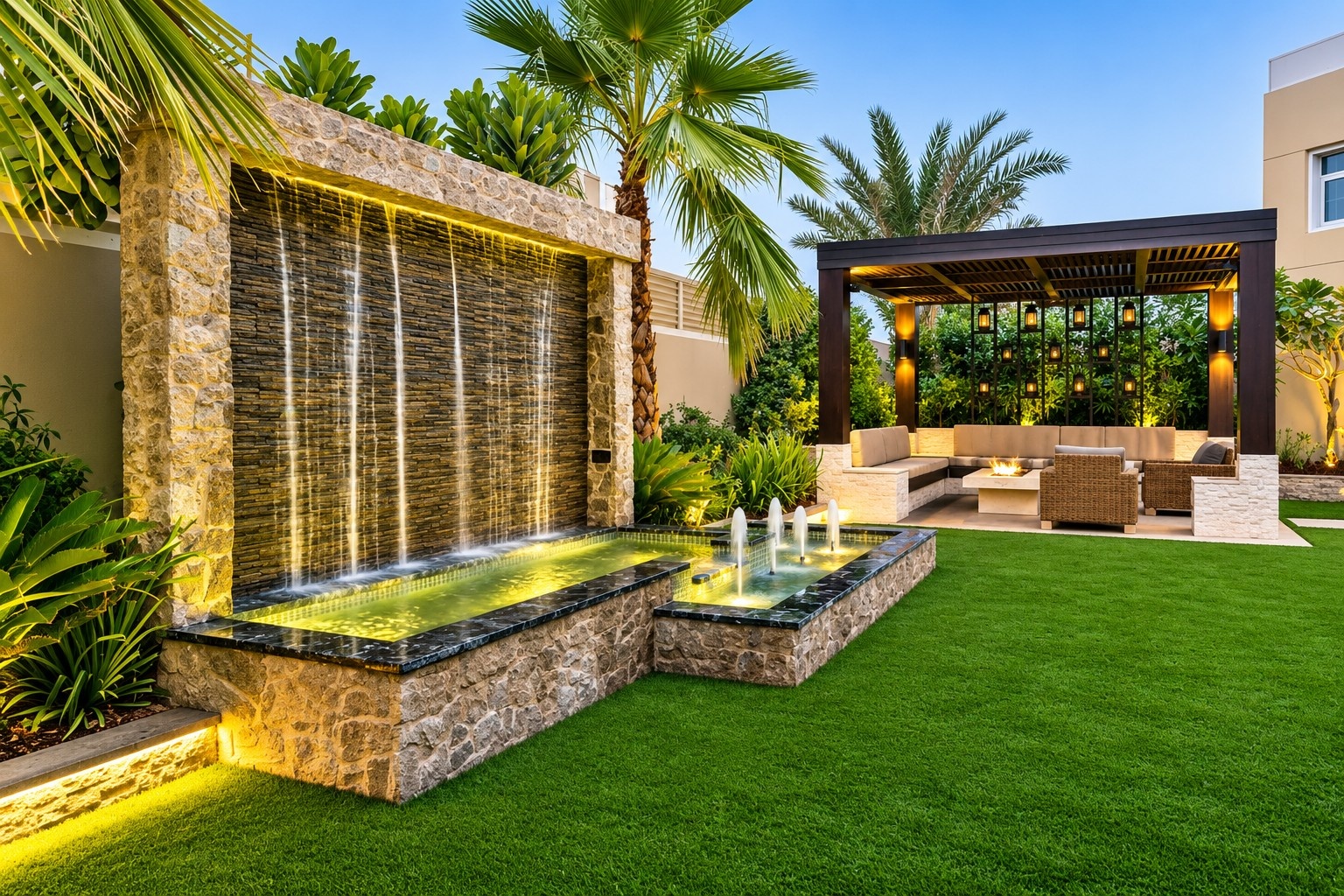 الشلالات والنوافير