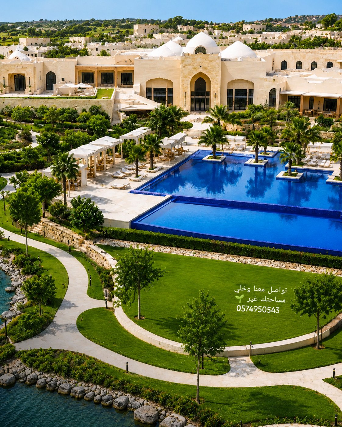 ممرات حجرية وأعمال لاندسكيب خارجية